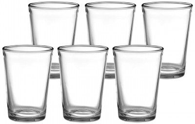 Amazon Brand - Solimo Iris Juice Glasses | Set of 6 | 190ml | Transparent