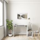 Amazon Brand - Solimo Jamieson Engineered Wood Study Table (White Finish)...