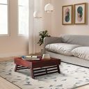 Amazon Brand - Solimo Jedlok Square Coffee Table with Foldable Legs (Solid Sheesham Wood, Honey Finish)...