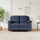Amazon Brand - Solimo Kalvian Manual 2 Seater Fabric Recliner (Blue)...