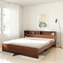 Amazon Brand - Solimo Kenora Engineered Wood King Size Bed Without Storage (Asian Walnut)...