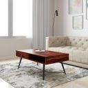 Amazon Brand - Solimo Kerouac Coffee Table with Iron Legs (Sheesham Wood, Honey Finish)...