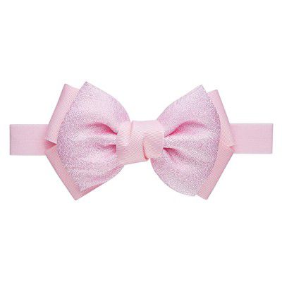 Amazon Brand - Solimo Kids Hair Band with Shiny Pink Bow