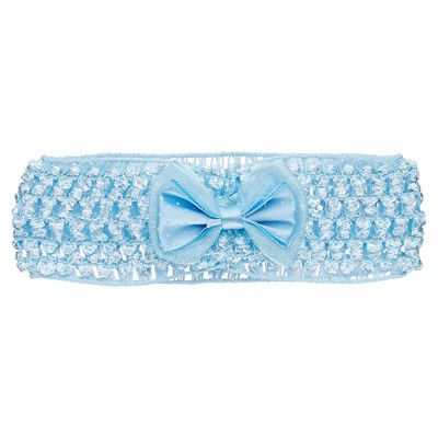Amazon Brand - Solimo Kids Hair Bands with Blue Bow, Pack of 2