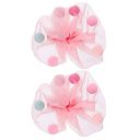 Amazon Brand - Solimo Kids Hair Pins with Multicolour Beads Pink Print Pack of 2...