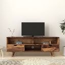 Amazon Brand - Solimo Kitts TV Unit with 2 Drawers and 2 Shelves (Sheesham Wood, Natural Finish)...