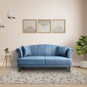 Amazon Brand - Solimo Klyve 3 Seater Sofa (Fabric, Blue)...
