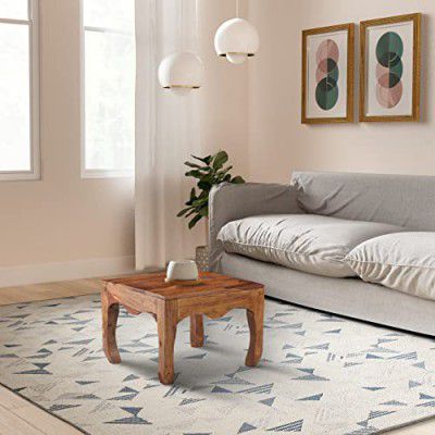 Amazon Brand - Solimo Kraye Square Coffee Table with Designed Legs