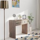 Amazon Brand - Solimo Krestel Engineered Wood Desk (2 Drawers with Knob Handle, Rustic Oak Finish)...