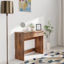 Amazon Brand - Solimo Krestel Engineered Wood Desk | Console Table | Dressing Table (2 Drawers with Wrapping Handle, Columbia Finish)...