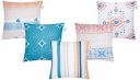 Amazon Brand - Solimo Leyst Polyester Printed Cushion Covers, Set of 5, 16 x 16 Inch...