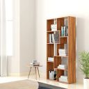 Amazon Brand - Solimo Lichot Engineered Wood Open Bookshelf with 8 Shelves, Indian Oak Teak...
