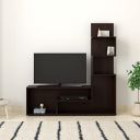 Amazon Brand - Solimo Livonia Engineered Wood Entertainment Unit with 5 Shelves (Wenge Finish)...