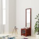 Amazon Brand - Solimo Longmont Dressing Table with Open Shelf Storage (Solid Sheesham Wood, Honey Finish)...
