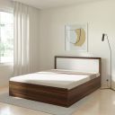 Amazon Brand - Solimo Lorien Engineered Wood Queen Bed with storage...