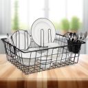 Amazon Brand - Solimo Luxe Dish Drainer with Cutlery Stand, 3 Pc...