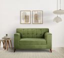 Amazon Brand - Solimo Luxovy 2 Seater Sofa (Velvet Fabric, Olive Green)...