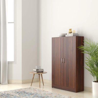 Amazon Brand - Solimo Lytton Engineered Wood Bookcase with Set of 4 Shelves and Door (Walnut)