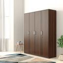 Amazon Brand - Solimo Madray Engineered Wood Wardrobe, Walnut, 4 Door...