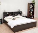 Amazon Brand - Solimo Madray King Size Engineered Wood Bed with Box & Headboard Storage (Wenge)...