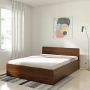 Amazon Brand - Solimo Madray Queen Size Engineered Wood Bed (Asian Walnut)...