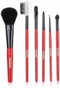 Amazon Brand - Solimo Makeup Brushes, Pink, Set of 6...