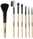 Amazon Brand - Solimo Makeup Brushes with Wooden Handle, Set of 7...