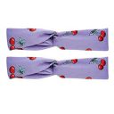 Amazon Brand - Solimo Makeup Elastic Hair Bands with Cherry Design, Blue, Pack of 2 for Women...