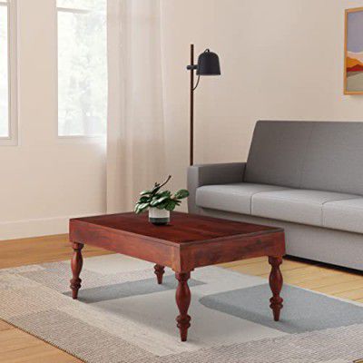Amazon Brand - Solimo Marlut Coffee Table (Solid Sheesham Wood, Honey Finish)