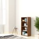 Amazon Brand - Solimo Martinac Engineered Wood Bookshelf with 4 Shelves, Rolex Dark...