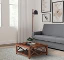 Amazon Brand - Solimo Mastod Sheesham Wood Coffee Table (1 Shelf, Teak Finish) | Solidwood Table | Wooden Table | Center Table...