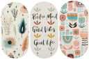 Amazon Brand - Solimo MDF Wall Décor with Self-adhesive Sticker for Home Décor | Positive Mind Good Vibes Great Life | Set of 3...