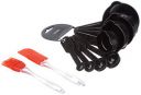 Amazon Brand - Solimo Measuring Cups Set with Silicone Spatula and Pastry Brush...