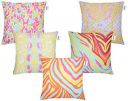 Amazon Brand - Solimo Merzier Polyester Printed Cushion Covers, Set of 5, 16 x 16 Inch...