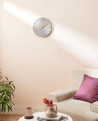 Amazon Brand - Solimo Metal Wall Clock | for Living Room