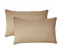 Amazon Brand - Solimo Microfibre & polyester 2-Piece Premium Bed Pillow Set, Microfibre, Brown, 43 X 69 X 17 Cm...