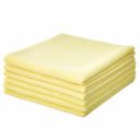 Amazon Brand - Solimo Microfibre Cleaning Cloth - 40 x 40 cm, Yellow, Set of 6...