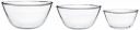 Amazon Brand - Solimo Mixing/Serving Borosilicate Glass Solid Bowl Set (3 pieces, 1600ml, 1100ml, 550ml), Transparent...