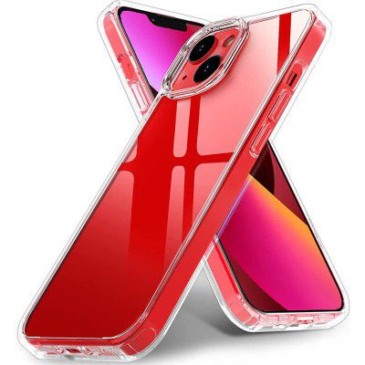 Amazon Brand - Solimo Mobile Cover, Transparent for Apple iPhone 13 (Silicone_Clear)