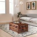 Amazon Brand - Solimo Monserz Coffee Table (Solid Sheesham Wood, Natural Finish)...