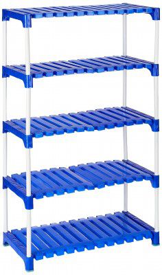 Amazon Brand - Solimo Multipurpose Rack for Shoes and Clothes, 5 Racks