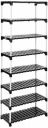 Solimo Multipurpose Rack for Shoes and Clothes, 8 Racks, Black...