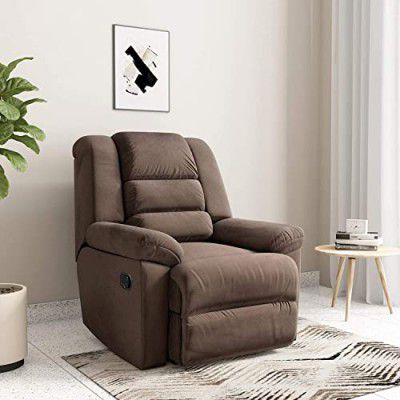 Amazon Brand - Solimo Musca 1 Seater Fabric Recliner (Brown)