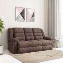 Amazon Brand - Solimo Musca 3 Seater Fabric Recliner (Brown)...