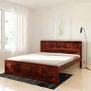 Amazon Brand - Solimo Mynim King Size Solid Sheesham Wood Bed without Storage (Honey Finish)...