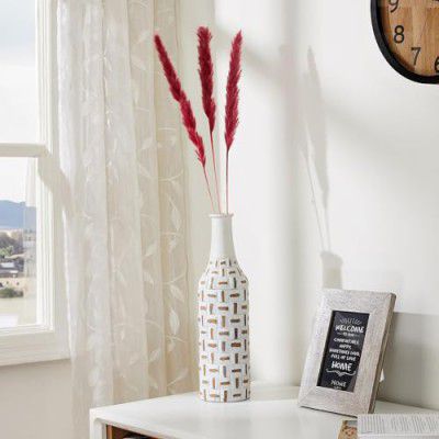 Amazon Brand - Solimo Natural Foxtail Bunch for Home Décor and Gifting (3 Stems, Dark Pink)