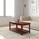 Amazon Brand - Solimo Nepenthe Solid Sheesham Wood Coffee Table (Honey Finish)...