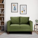 Amazon Brand - Solimo Nodoms 2 Seater Sofa (Velvet Fabric, Olive Green)...