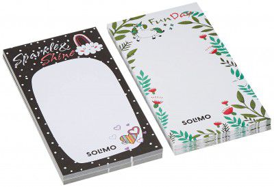 Solimo Notepad (6.5” x 3.5”) Daily Undated Planner, Bucket List, Appointments Pad 50 Tear Off Sheets Writing Pad, Set of 4