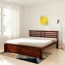 Amazon Brand - Solimo Nuzze Sheesham Wood 5 Plank King Bed without Storage (Honey Finish)...